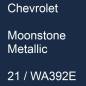 Preview: Chevrolet, Moonstone Metallic, 21 / WA392E.